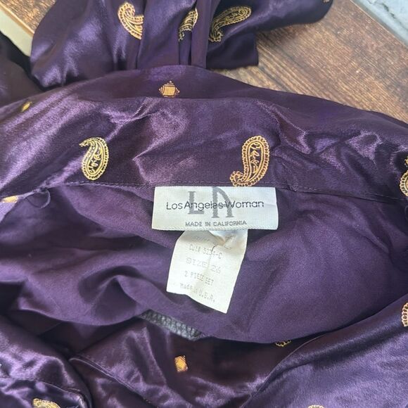 LA Los Angeles Woman Vintage Y2K Silk Button Down Top Blouse Size 26 - Picture 5 of 5